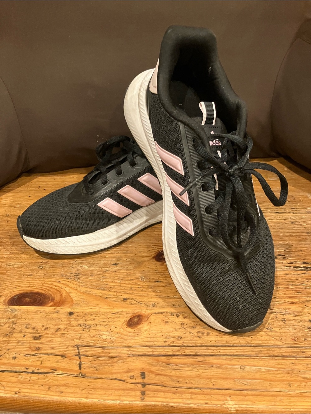 adidas Women’s Black and Light Pink Athletic Running Shoes